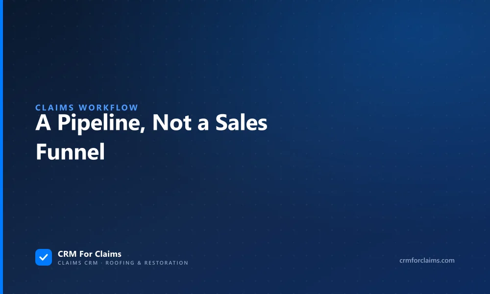 Comparison of a sales funnel pipeline against a claims-specific pipeline