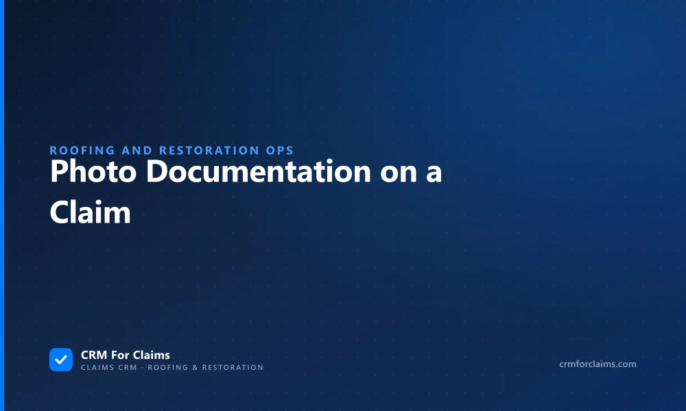 Guide to claim photo documentation for roofing and restoration insurance claims