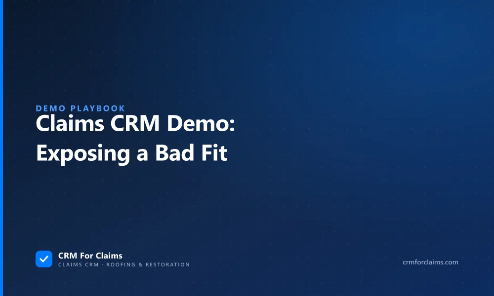 Guide to running a claims CRM demo that exposes a bad fit before you buy