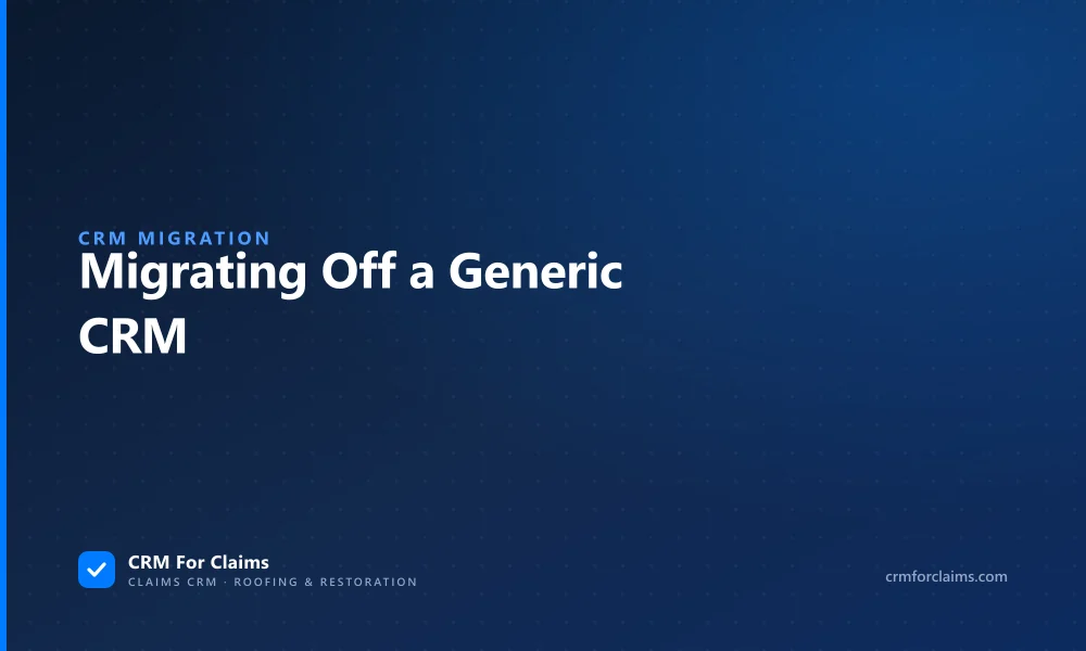 Guide to migrating off a generic CRM without losing claim history and attachments