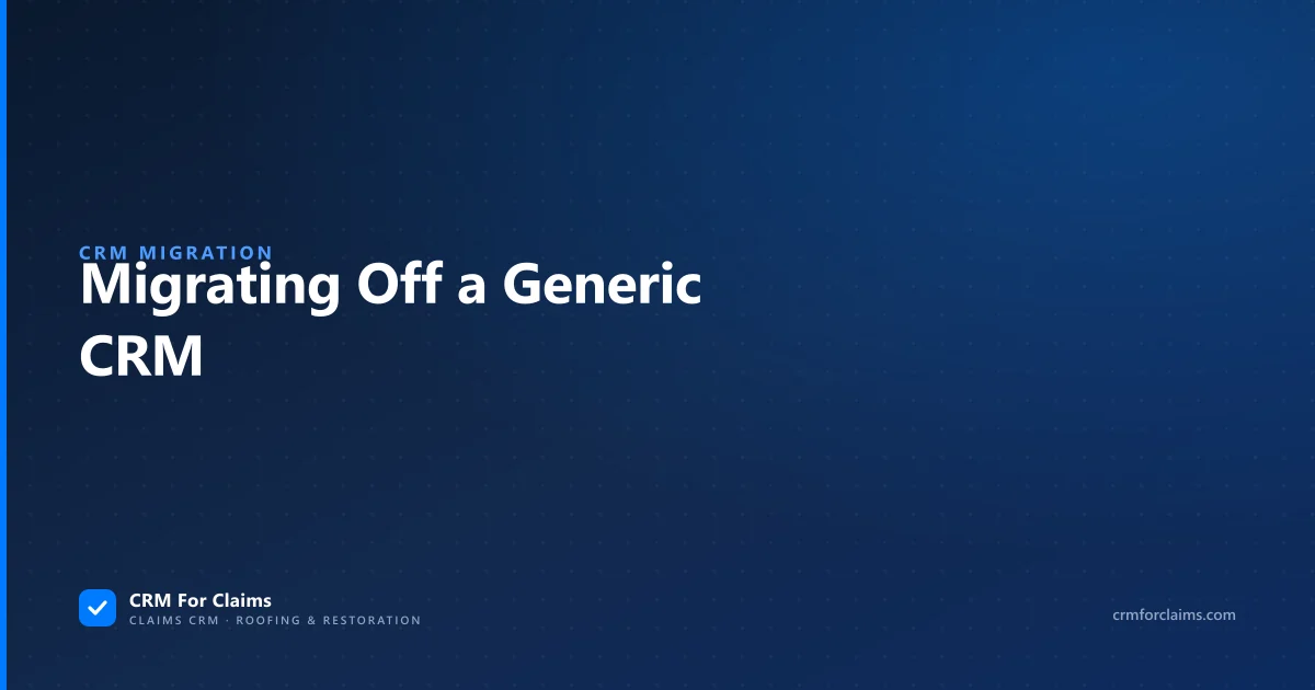 Guide to migrating off a generic CRM without losing claim history and attachments