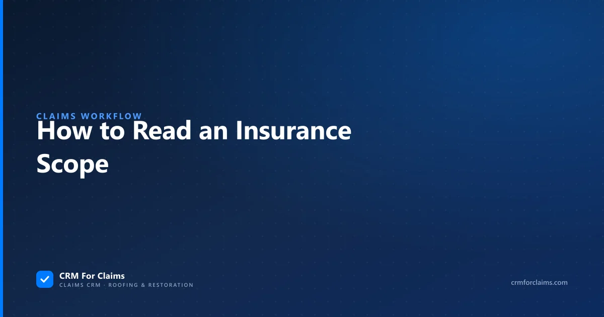How to read an insurance scope: line items, quantities, overhead and profit, and the gaps that cost money