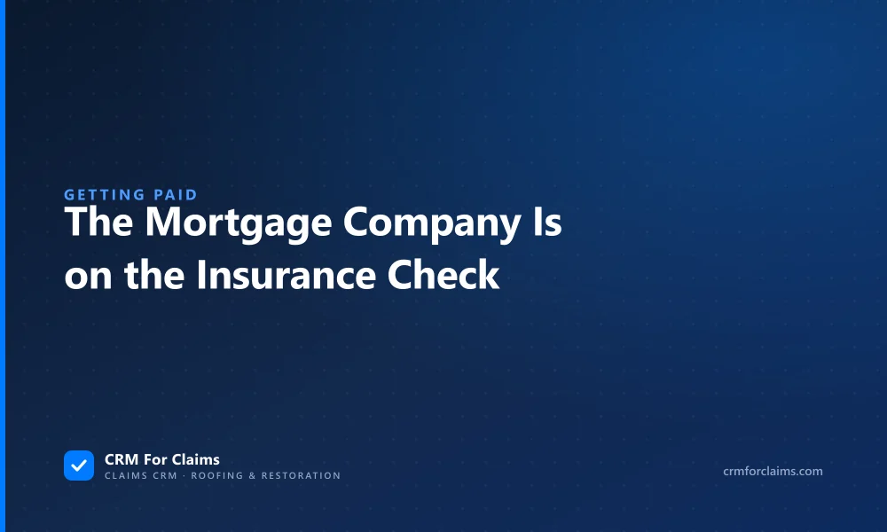 Mortgage company on the insurance check: how loss drafts, endorsements and draw inspections work on a claim
