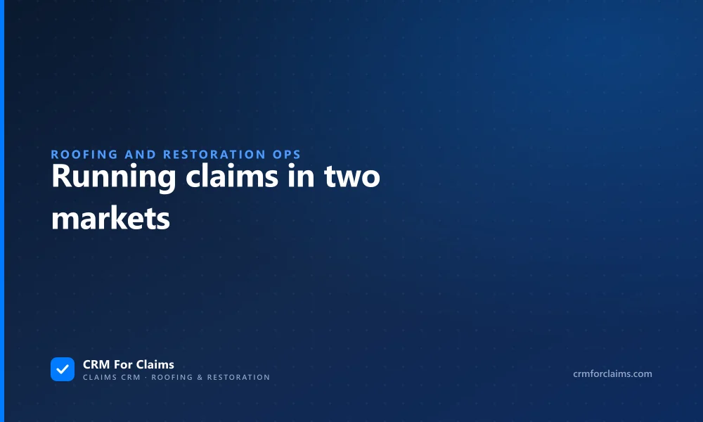 Running claims across two markets: the operating defaults, ownership and software structure that break first