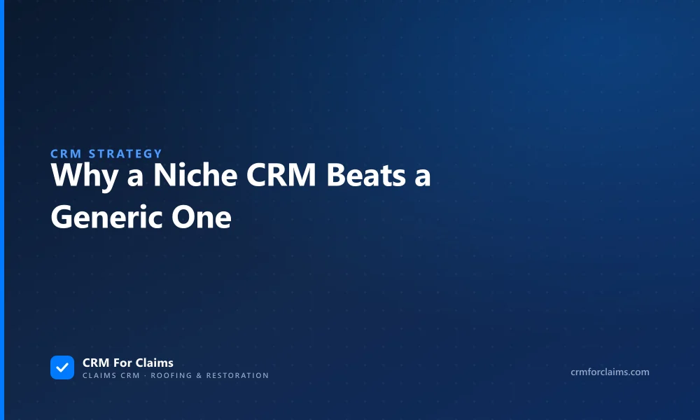 Niche CRM vs generic CRM for restoration claims — CRM For Claims