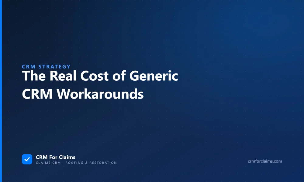 The real cost of generic CRM workarounds for claims teams