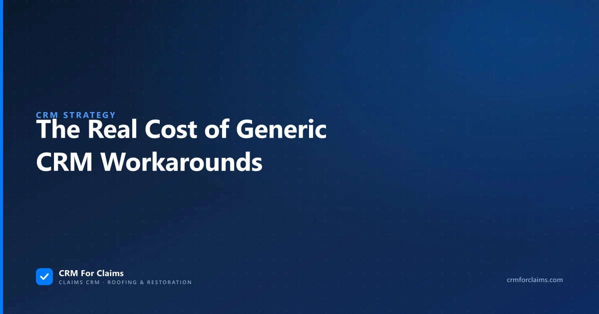 The real cost of generic CRM workarounds for claims teams