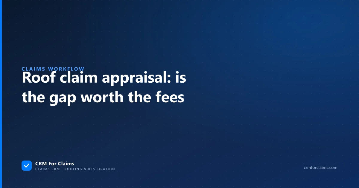 Roof claim appraisal: deciding whether the gap between two estimates is worth the appraiser and umpire fees