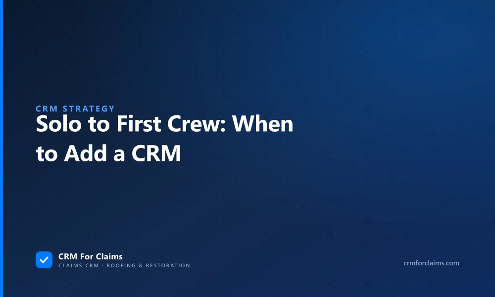 Checklist of signals it is time to move claims off a notebook and onto a CRM
