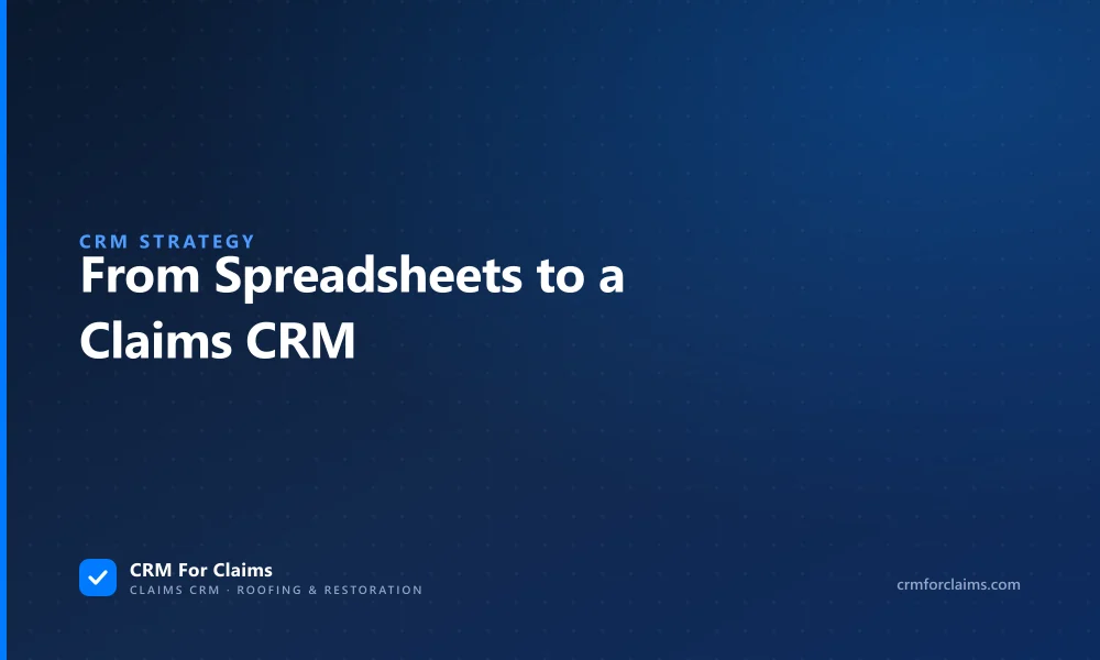 From spreadsheets to a claims CRM — what to move first and what to leave behind