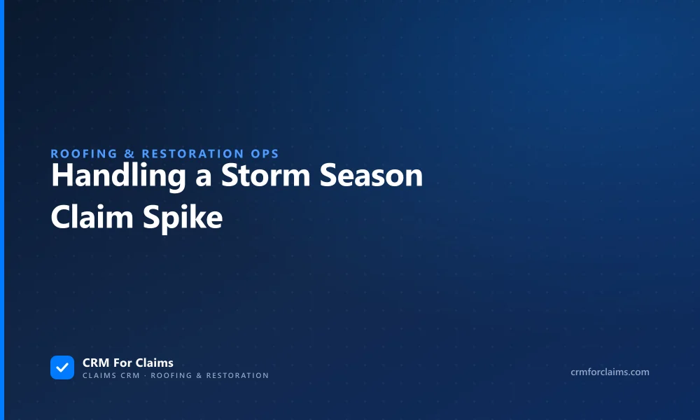 Guide to handling a storm season spike in roofing and restoration insurance claims
