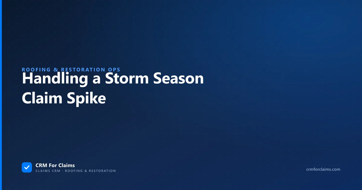 Guide to handling a storm season spike in roofing and restoration insurance claims