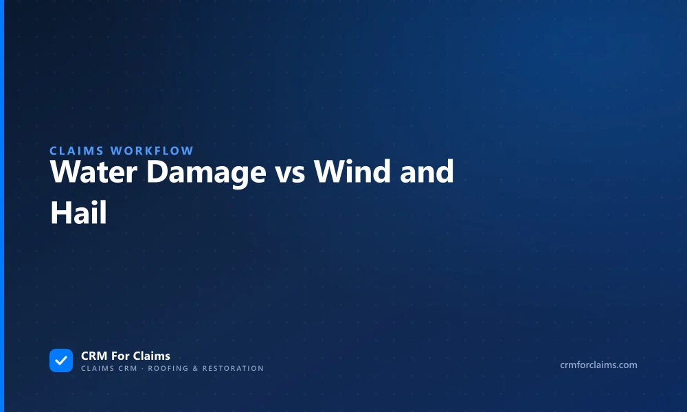 Where water damage claims and wind or hail claims diverge in a restoration workflow
