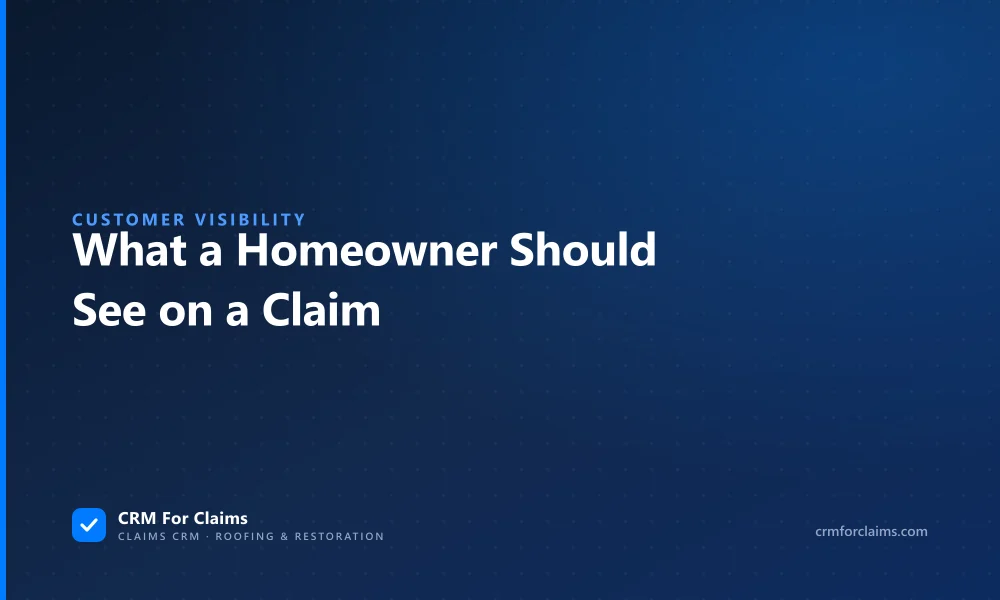 What a homeowner should see on their insurance claim, and what should stay internal to the contractor